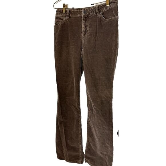 J. JILL Women's Corduroy Pants Size 2 Brown Cotton Stretch Boot Cut Clean Girl - Picture 1 of 5